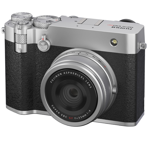 GFX100RF leftDiagonal silver