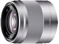 Sony SEL50F18 silber
